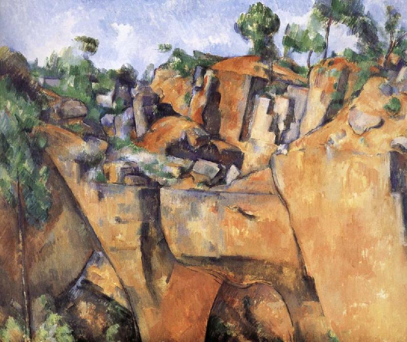 Paul Cezanne landscape rocks Sweden oil painting art